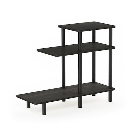 Furinno Furinno 18127EX-BK Turn-N-Tube 3-Tier Sofa Side Table; Espresso & Black - 31.5 x 25.63 x 11.61 in. 18127EX/BK
